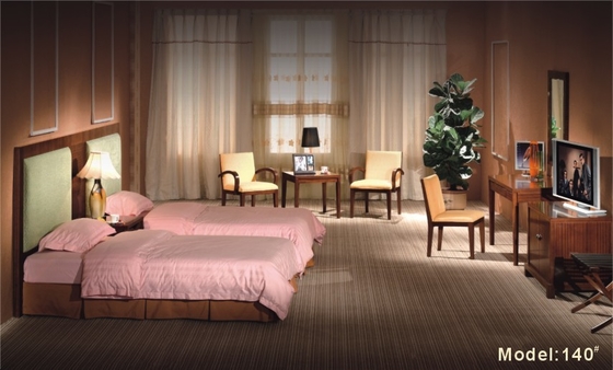 Tùy chỉnh màu sắc Nội thất phòng ngủ khách sạn Bộ giường đôi Kích thước 1200 * 2000 * 250mm