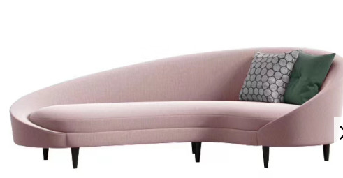Sofa Phòng chờ khách sạn Gelaimei Sofa cong màu hồng hiện đại với tiêu chuẩn ISO14001