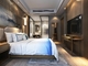 Bộ đồ nội thất phòng ngủ bằng gỗ cứng bằng gỗ dán Gelaimei E1 với bệ đêm khách sạn