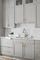 Bộ tủ bếp sơn mài trắng bằng ván ép lớp E1 với ISO9001