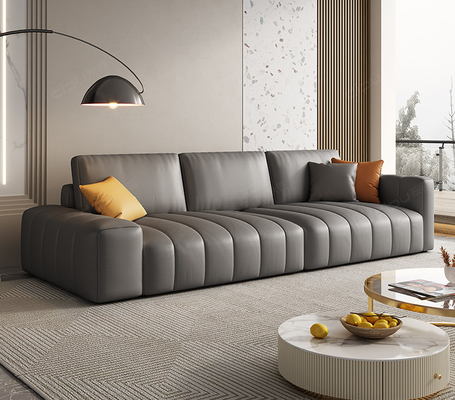 Nội thất biệt thự thương mại bằng gỗ Veneer Ghế sofa và bàn trà