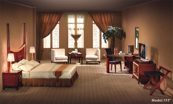 Bộ bàn ghế phòng ngủ khách sạn 5 sao có chân gỗ sồi